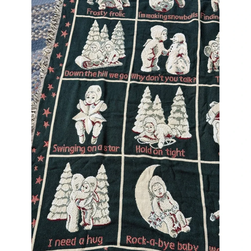 Department 56‎ Goodwin Weavers Snowbabies Triple Woven Throw Christmas Tapestry